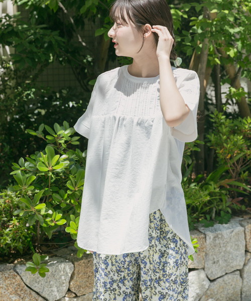 ITEMS URBANRESEARCH（アイテムズ アーバンリサーチ）の「ピンタックレースブラウス（シャツ/ブラウス・レディース・ブラック/ライトブルー/オフホワイト/ミント・FREE）」の16枚目の写真