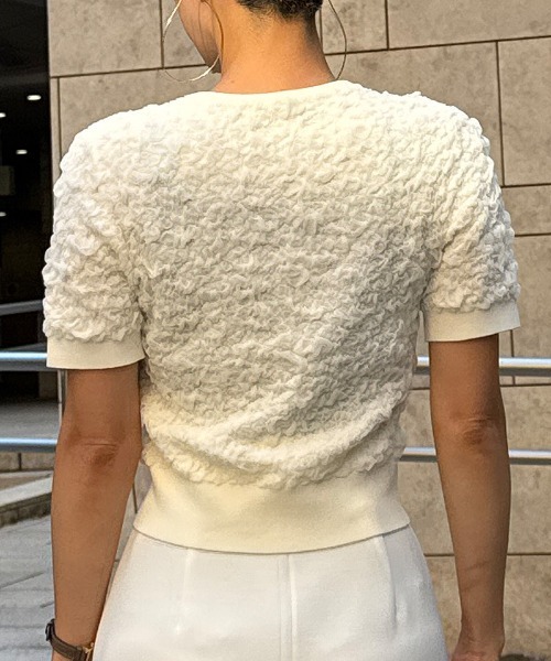 JENNE(ジェンヌ)の「膨れジャカード見えニット(ニット/セーター・レディース・ブラック/ライム/ホワイト・SMALL/MEDIUM/LARGE)」の13枚目の写真