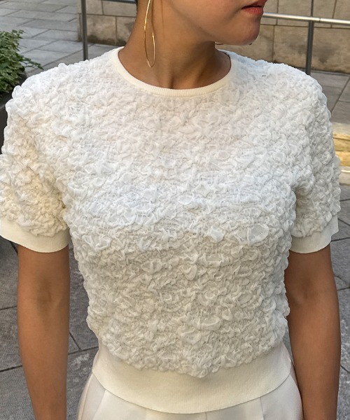 JENNE(ジェンヌ)の「膨れジャカード見えニット(ニット/セーター・レディース・ブラック/ライム/ホワイト・SMALL/MEDIUM/LARGE)」の19枚目の写真