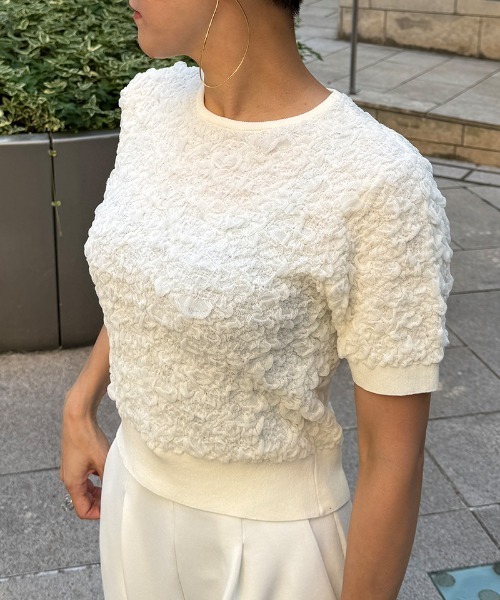 JENNE(ジェンヌ)の「膨れジャカード見えニット(ニット/セーター・レディース・ブラック/ライム/ホワイト・SMALL/MEDIUM/LARGE)」の20枚目の写真
