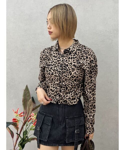 EVRIS（エヴリス）の「ビスチェSETアニマルショートシャツ（シャツ/ブラウス・レディース・ブラック/その他1・FREE）」の2枚目の写真
