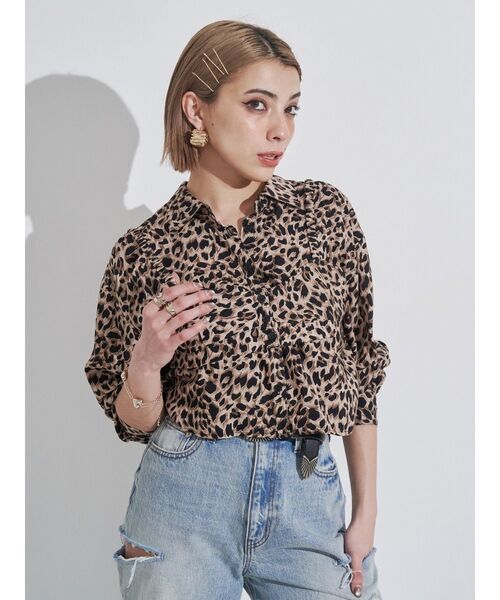 EVRIS（エヴリス）の「ビスチェSETアニマルショートシャツ（シャツ/ブラウス・レディース・ブラック/その他1・FREE）」の3枚目の写真