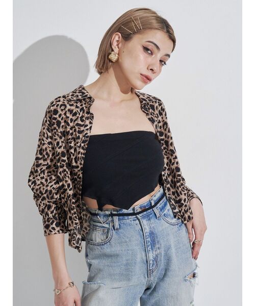 EVRIS（エヴリス）の「ビスチェSETアニマルショートシャツ（シャツ/ブラウス・レディース・ブラック/その他1・FREE）」の5枚目の写真