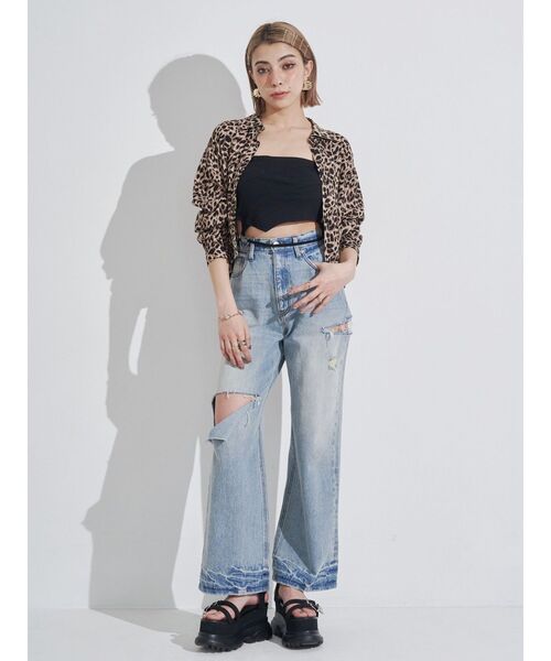 EVRIS（エヴリス）の「ビスチェSETアニマルショートシャツ（シャツ/ブラウス・レディース・ブラック/その他1・FREE）」の9枚目の写真