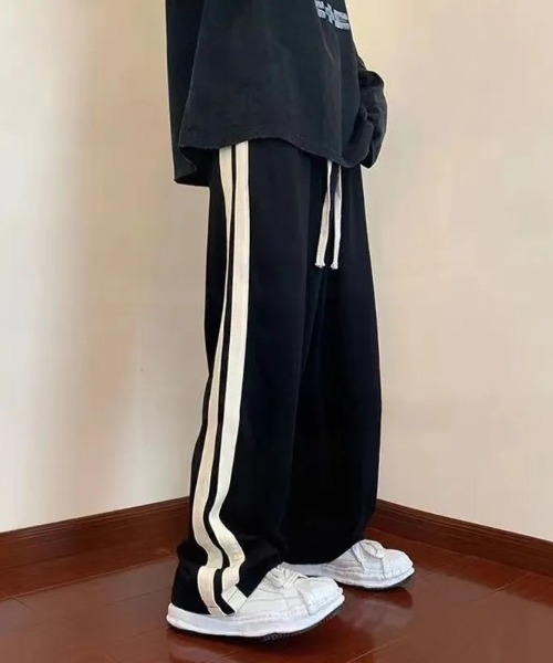 SHEPP（シープ）の「サイドラインスウェットワイドパンツ（スウェットパンツ・メンズ・ブラック・M/L）」の12枚目の写真