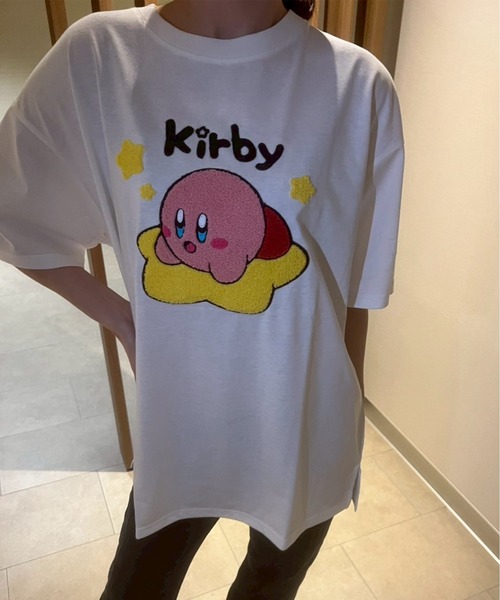 セール】【星のカービィ/KIRBY 】天竺 さがら刺繍 半袖Tシャツ