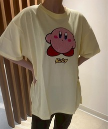 ALWAYS GOOD TIME | 【星のカービィ/KIRBY 】天竺 さがら刺繍 半袖Tシャツ(Tシャツ/カットソー)