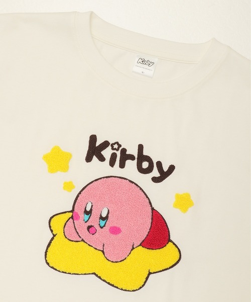 セール】【星のカービィ/KIRBY 】天竺 さがら刺繍 半袖Tシャツ