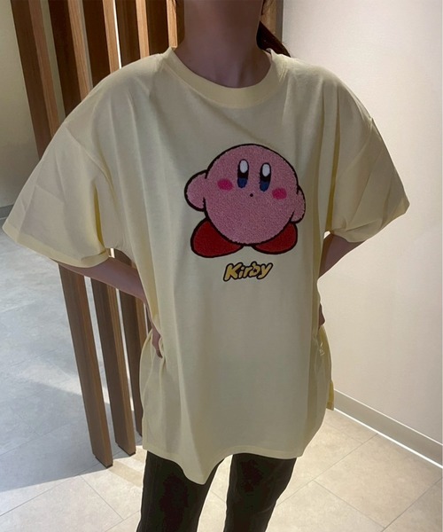 セール】【星のカービィ/KIRBY 】天竺 さがら刺繍 半袖Tシャツ