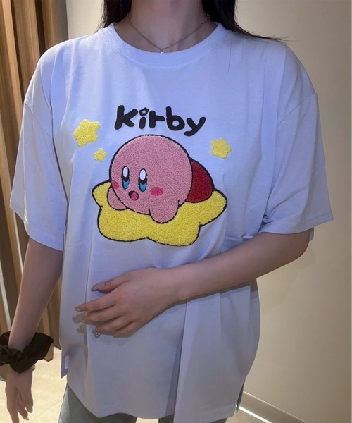 ALWAYS GOOD TIME（オルウェイズグッドタイム）の「【星のカービィ/KIRBY 】天竺 さがら刺繍 半袖Ｔシャツ（Tシャツ/カットソー・レディース・オフホワイト/イエロー/ライラック/スミクロ・M/L）」の17枚目の写真