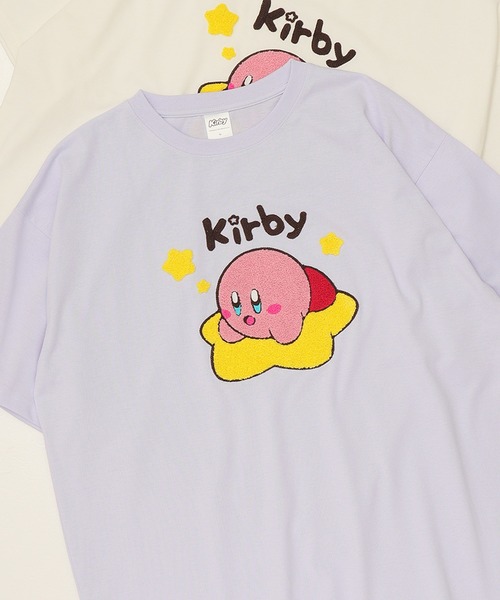 ALWAYS GOOD TIME（オルウェイズグッドタイム）の「【星のカービィ/KIRBY 】天竺 さがら刺繍 半袖Ｔシャツ（Tシャツ/カットソー・レディース・オフホワイト/イエロー/ライラック/スミクロ・M/L）」の10枚目の写真