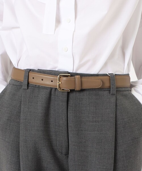 MANUELA（マヌエラ）の「MANUELA スクエアバックルベルト（ベルト・レディース・ブラック/グレー・FREE）」の3枚目の写真