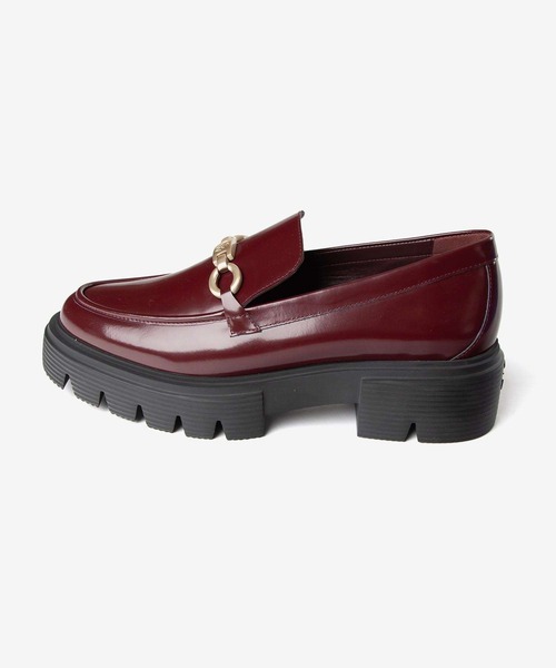STUART WEITZMAN（スチュアートワイツマン）の「STUART WEITZMAN NOLITA SW SIGNATURE LOAFER スチュアート・ワイツマン ノリータ シグニチャー ローファー（ローファー・レディース・バーガンディー/ブラック・36.5/37/37.5/35.5/36/35）」の3枚目の写真