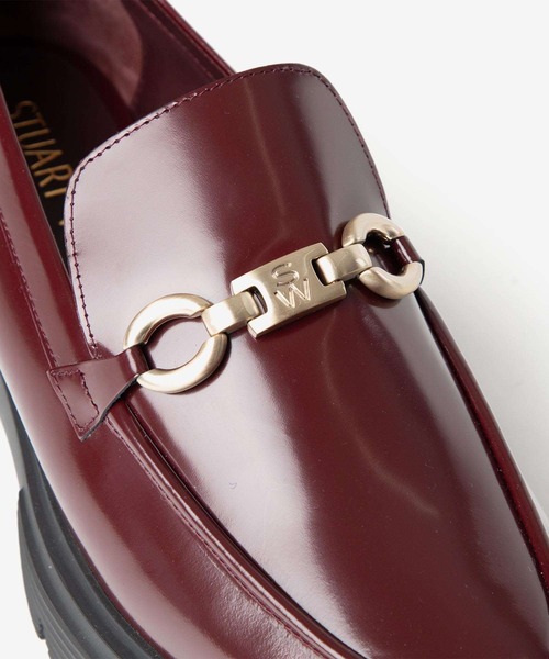 STUART WEITZMAN（スチュアートワイツマン）の「STUART WEITZMAN NOLITA SW SIGNATURE LOAFER スチュアート・ワイツマン ノリータ シグニチャー ローファー（ローファー・レディース・バーガンディー/ブラック・36.5/37/37.5/35.5/36/35）」の4枚目の写真