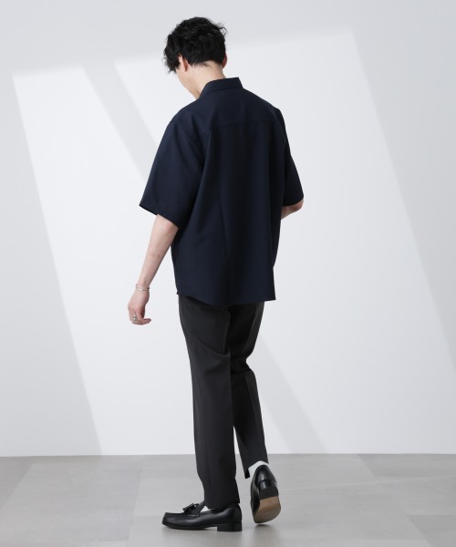 NANO universe（ナノユニバース）の「セオアルファシャツ 半袖（セットアップ可）（シャツ/ブラウス・メンズ・ブラック/ネイビー/ブラウン・S/M/L）」の10枚目の写真