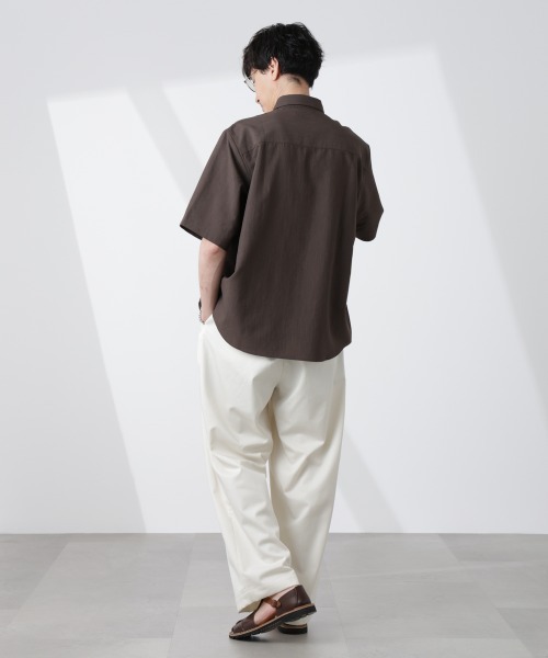 NANO universe（ナノユニバース）の「セオアルファシャツ 半袖（セットアップ可）（シャツ/ブラウス・メンズ・ブラック/ネイビー/ブラウン・S/M/L）」の17枚目の写真