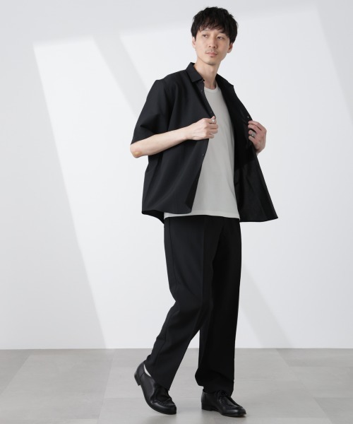 NANO universe（ナノユニバース）の「セオアルファシャツ 半袖（セットアップ可）（シャツ/ブラウス・メンズ・ブラック/ネイビー/ブラウン・S/M/L）」の22枚目の写真