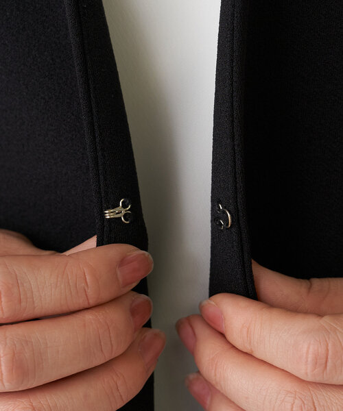 LIVETART(リヴェタート)の「ノーカラージャケット(ノーカラージャケット・レディース・ブラック/ネイビー・FREE)」の15枚目の写真