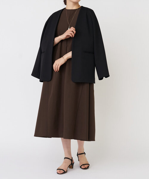 美品　BEARDSLEY 定価2.3万　コンチョボタンノーカラージャケット セール】ノーカラージャケット（ノーカラージャケット