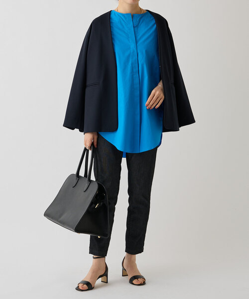 美品　BEARDSLEY 定価2.3万　コンチョボタンノーカラージャケット セール】ノーカラージャケット（ノーカラージャケット