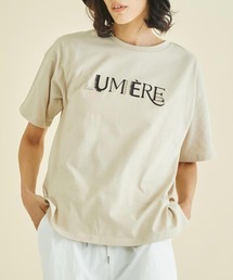 スタッズ ミックス 刺繍 ロゴ Tシャツ