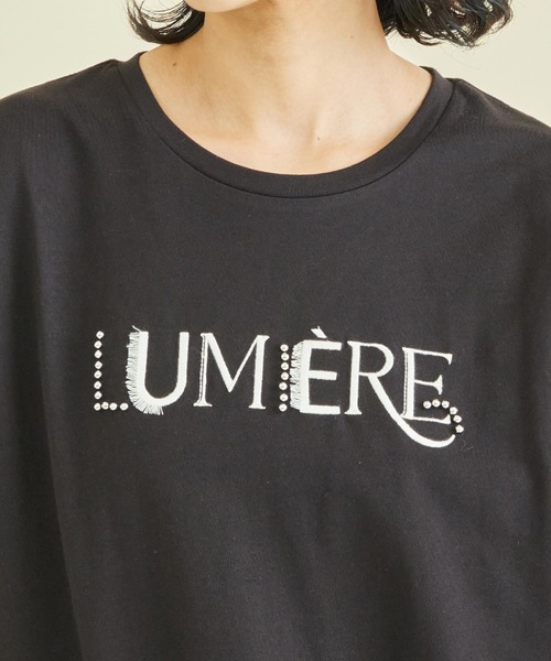 Settimissimo(セッティミッシモ)の「スタッズ ミックス 刺繍 ロゴ Tシャツ(Tシャツ/カットソー・レディース・ブラック/オフホワイト/ベージュ・FREE)」の18枚目の写真