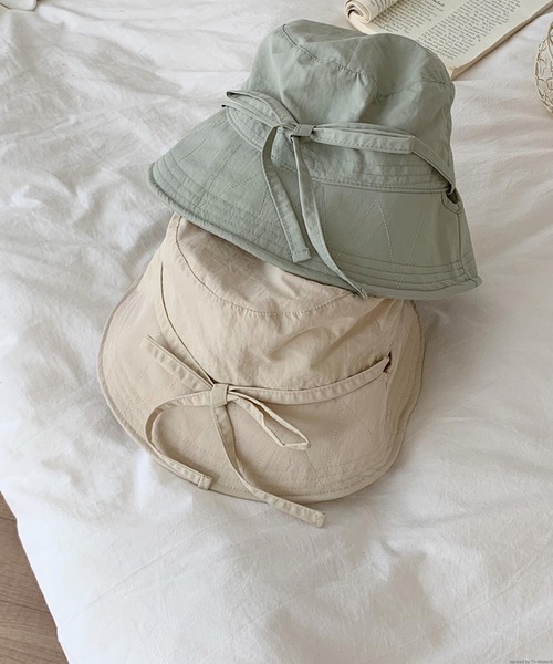 TONE SELECT GOODS（トーンセレクトグッズ）の「pur chouchou/リボン シンプル バケットハット P4464（ハット・レディース・グリーン/ベージュ/ブラック/アイボリー・FREE）」の7枚目の写真