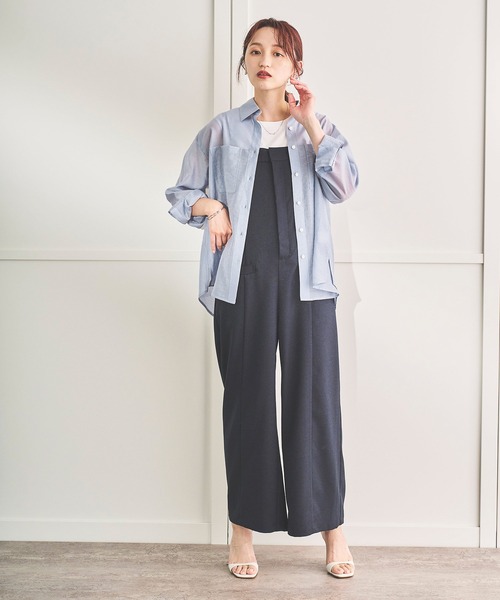 Sirin(シリン)の「≪セットアップ可≫ シルクブレンドシアーブラウス(シャツ/ブラウス・レディース・ブラウン/イエロー/ネイビー/ブルー/ピンクベージュ・FREE)」の22枚目の写真