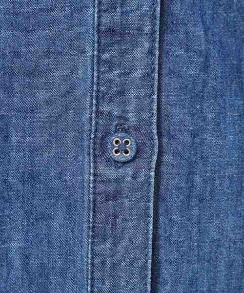 Dessin(デッサン)の「【洗える】リネンブレンドデニム調シャツワンピース(S~L)(ワンピース・レディース・ネイビー/ライトブルー/ブルー・01/02/03)」の11枚目の写真