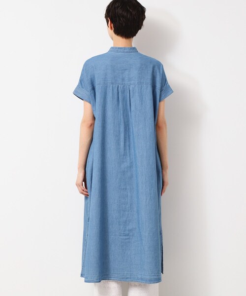 Dessin(デッサン)の「【洗える】リネンブレンドデニム調シャツワンピース(S~L)(ワンピース・レディース・ネイビー/ライトブルー/ブルー・01/02/03)」の18枚目の写真