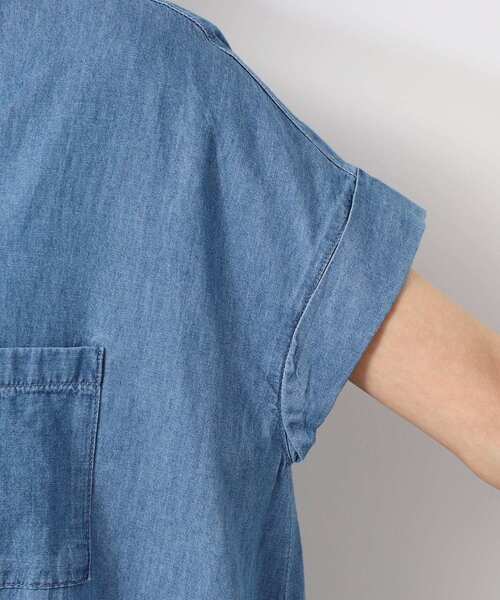 Dessin(デッサン)の「【洗える】リネンブレンドデニム調シャツワンピース(S~L)(ワンピース・レディース・ネイビー/ライトブルー/ブルー・01/02/03)」の20枚目の写真
