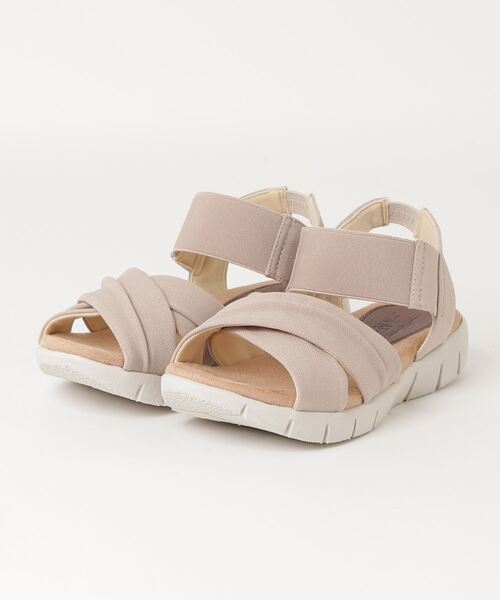 BARNSsohostreet(バーンズソーホーストリート)の「NEW YORK STARS BOBSON ニューヨーク スターズ ボブソン サンダル 甲クロスベルト ゴムストラップサンダル(サンダル・レディース・ダークグレー/ベージュ/ブラック・S/M/L/LL)」の3枚目の写真