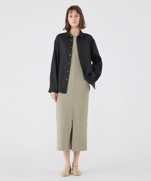 MACPHEE（マカフィー）の「ポリエステルサーマル アメリカンスリーブワンピース（ワンピース・レディース・カーキ/ネイビー・36）」の12枚目の写真