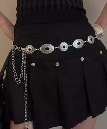 【urge select】エスニックデザイン コンチョ メタル チェーンベルト【6パターン展開】