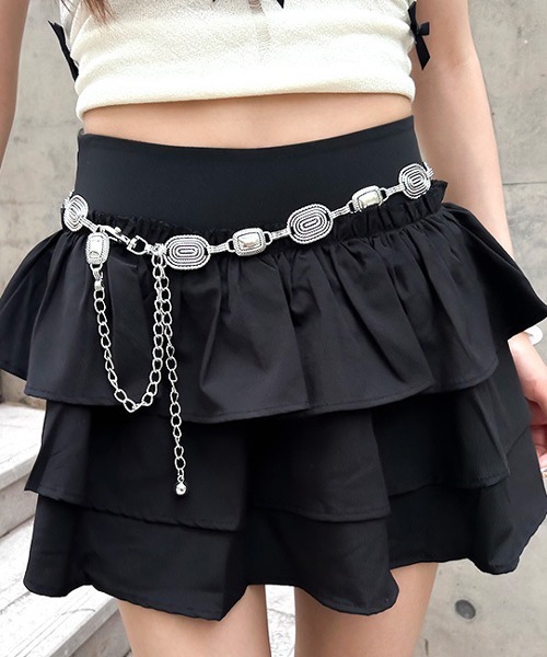 VIBGYOR Women（ヴィブジョー　ウィメン）の「【urge select】エスニックデザイン コンチョ メタル チェーンベルト【6パターン展開】（ベルト・レディース・シルバー系6/シルバー系4/シルバー系2/シルバー系1/シルバー系5/シルバー系3・FREE）」の3枚目の写真