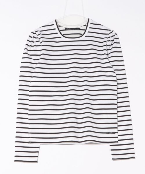 Tiara（ティアラ）の「《別注》【Bilitis dix-sept ans/ビリティス・ディセッタン】カットソー（Tシャツ/カットソー・レディース・ホワイト×ブラック/ホワイト・FREE）」の2枚目の写真