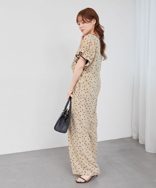 le.coeur blanc(ルクールブラン)の「リネンライクスラブドットギャザーブラウス(シャツ/ブラウス・レディース・グレー系その他/ベージュ系その他2・38)」の10枚目の写真