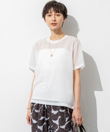 23区 | 【SLOW/一部店舗限定】シースルートリコット シアー Tシャツ(Tシャツ/カットソー)