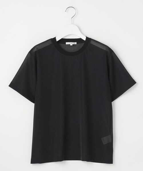 23区（ニジュウサンク）の「【SLOW/一部店舗限定】シースルートリコット シアー Tシャツ（Tシャツ/カットソー・レディース・ホワイト系/ブラック系・38）」の6枚目の写真