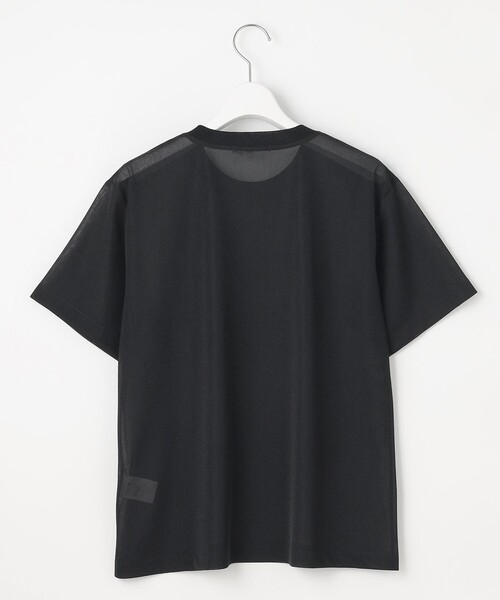 23区（ニジュウサンク）の「【SLOW/一部店舗限定】シースルートリコット シアー Tシャツ（Tシャツ/カットソー・レディース・ホワイト系/ブラック系・38）」の7枚目の写真