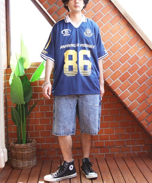 ８(eight)（エイト）の「スポーツデザインサッカーTシャツ（Tシャツ/カットソー・メンズ・ホワイト系その他/ブラック×レッド/レッド系その他/ネイビー系・MEDIUM/LARGE）」の7枚目の写真