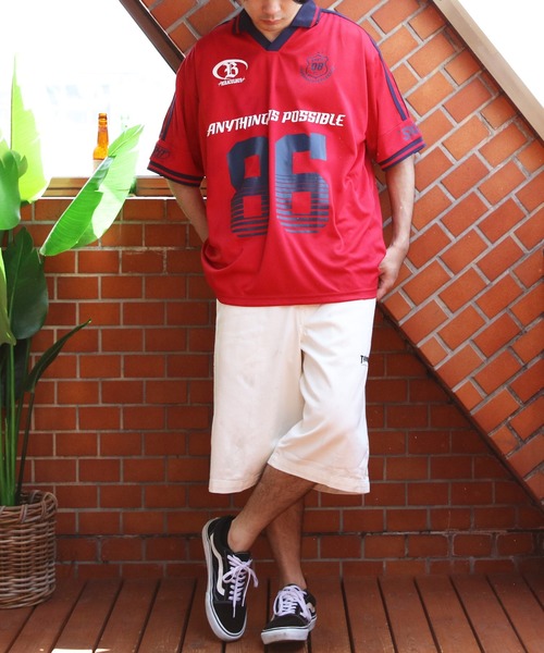 ８(eight)（エイト）の「スポーツデザインサッカーTシャツ（Tシャツ/カットソー・メンズ・ホワイト系その他/ブラック×レッド/レッド系その他/ネイビー系・MEDIUM/LARGE）」の8枚目の写真