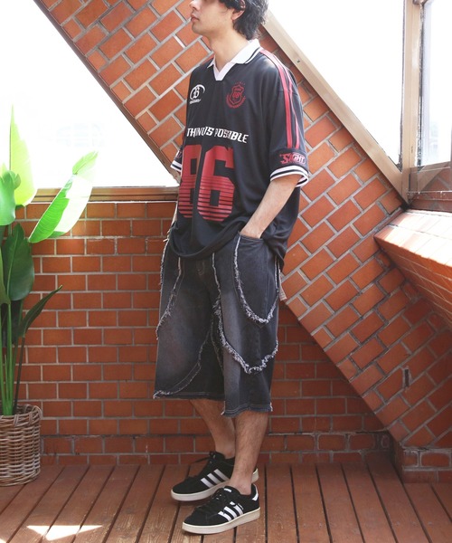 ８(eight)（エイト）の「スポーツデザインサッカーTシャツ（Tシャツ/カットソー・メンズ・ホワイト系その他/ブラック×レッド/レッド系その他/ネイビー系・MEDIUM/LARGE）」の9枚目の写真