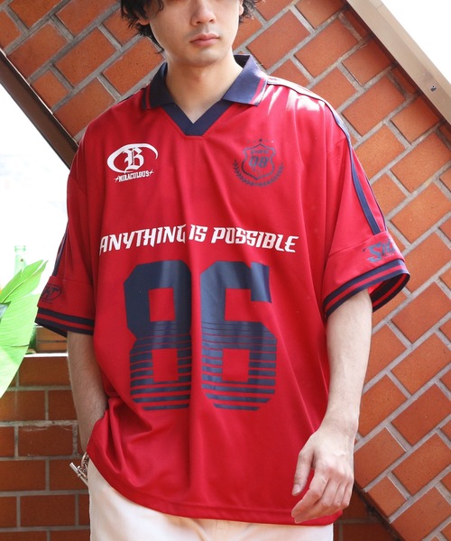 Lazar tシャツ Soccer Game Shirt/オーバーサイズ 接触冷感/吸水