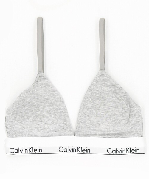 Calvin Klein Underwear(カルバンクラインアンダーウェア)の「Calvin Klein Underwear/カルバンクライン Cotton Modalトライアングルブラ / QF5650 / LGHT LINED TRIANGLE(ブラジャー・レディース・ブラック/グレー・SMALL)」の1枚目の写真
