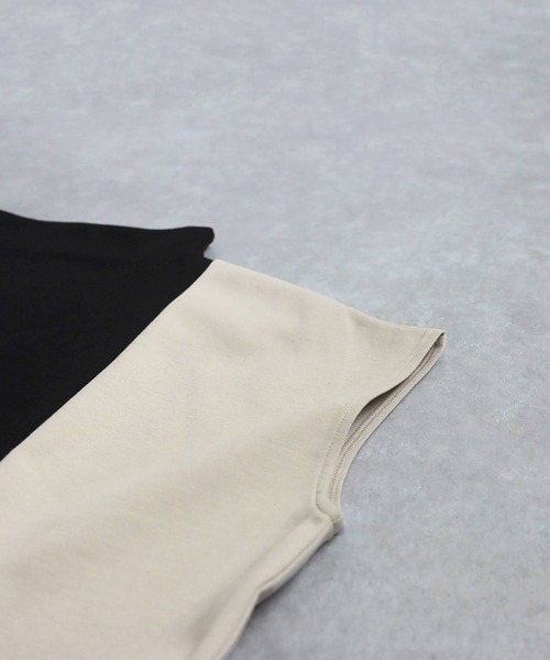 antiqua(アンティカ)の「バイカラートップス(Tシャツ/カットソー・レディース・ブラック・ONESIZE)」の15枚目の写真
