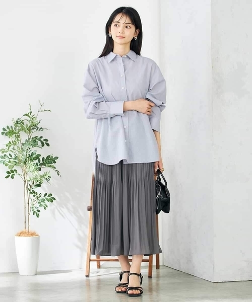 a.v.v(アーヴェヴェ)の「【マルチウェイ】リネン混ベーシックシャツ(シャツ/ブラウス・レディース・ベージュ/ホワイト/ライラック/ブルー/オレンジ・34/36/42/40/38)」の6枚目の写真