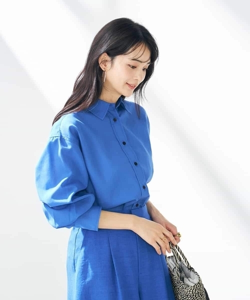 a.v.v(アーヴェヴェ)の「【マルチウェイ】リネン混ベーシックシャツ(シャツ/ブラウス・レディース・ベージュ/ホワイト/ライラック/ブルー/オレンジ・34/36/42/40/38)」の20枚目の写真