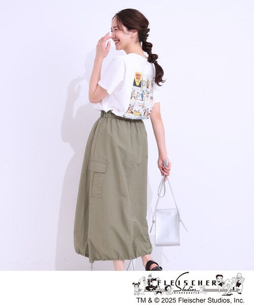 Cutie Blonde（キューティーブロンド）の「【BETTY BOOP（TM）別注】ベーシックTシャツ（Tシャツ/カットソー・レディース・チャコール/ホワイト系3/ブラック系1/ホワイト系4・04/03/02/01）」の16枚目の写真