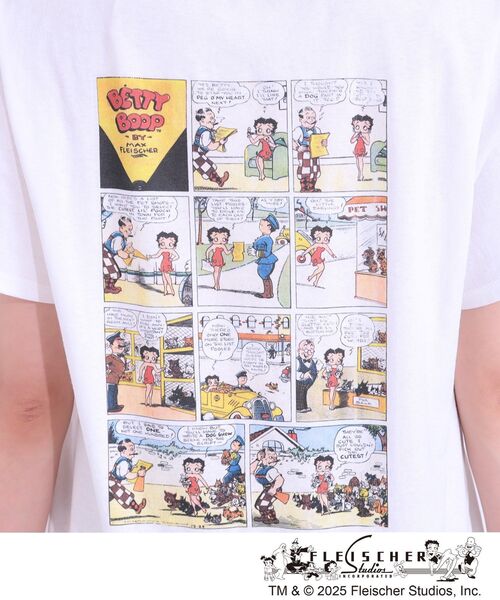 Cutie Blonde（キューティーブロンド）の「【BETTY BOOP（TM）別注】ベーシックTシャツ（Tシャツ/カットソー・レディース・チャコール/ホワイト系3/ブラック系1/ホワイト系4・04/03/02/01）」の9枚目の写真